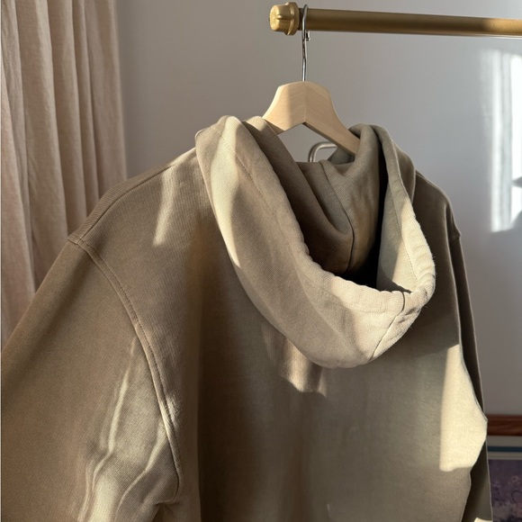 ZARA Washed Effect Hoodie Stone 100% Cotton Size L NWT - Picture 7 of 10
